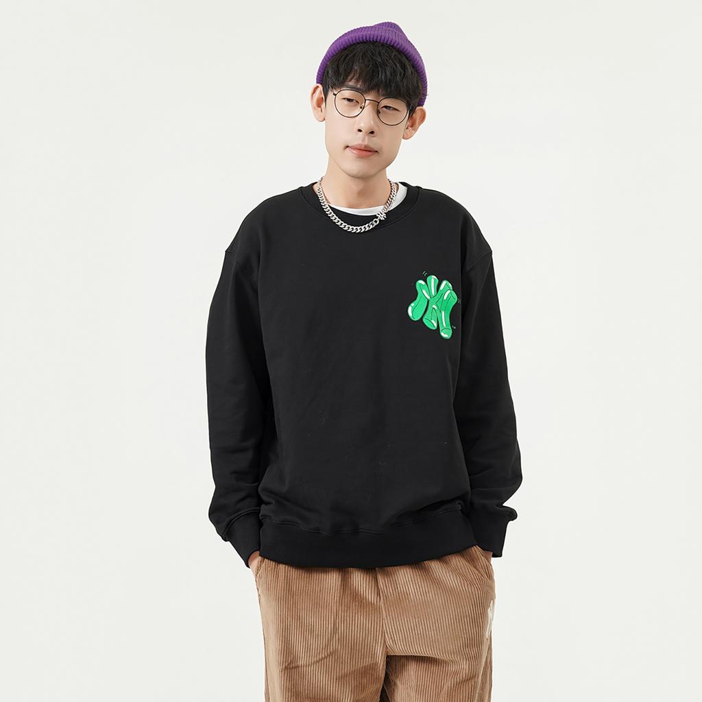 New MLB Sweatshirts Unisex Black 3AMTL0221-50BKS