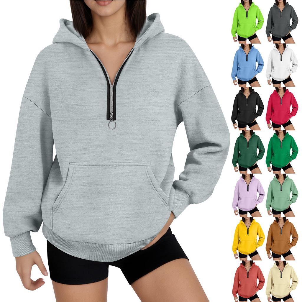 Women's Fashion Women's Lightweight Long Sleeve Pullover With Pockets Preppy Graphic Hoodie