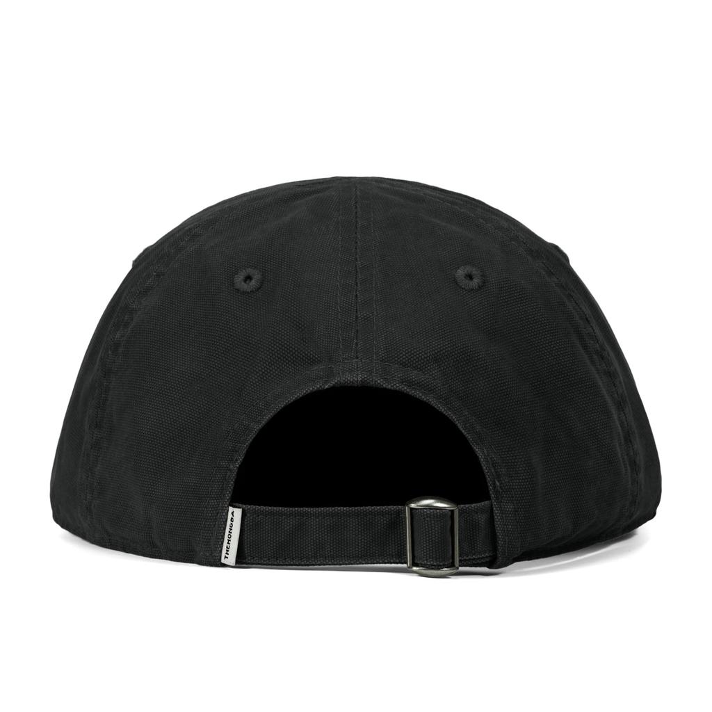 Croogo Short Brim Cap Umpire Cap Washed Cotton Cap Unisex Vintage UV Protection Embroidered Adjustable 6 Panel black BS26SB10