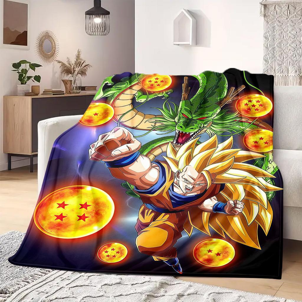 Dragon Ball Z Print Blanket Warm Comfortable Flannel Blanket Suitable for Bedrooms,Sofas, Beds,Chairs,Travel 30