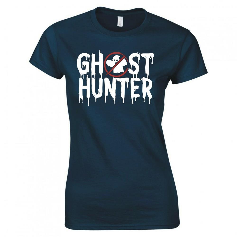 Funny Spooky Ghost Hunter Ladies Skinny Fit TShirt S
