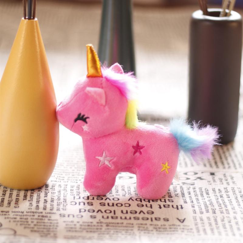 Unicorn Stuffed Animal Pendant With Pp Cotton Filling For Bag Decor