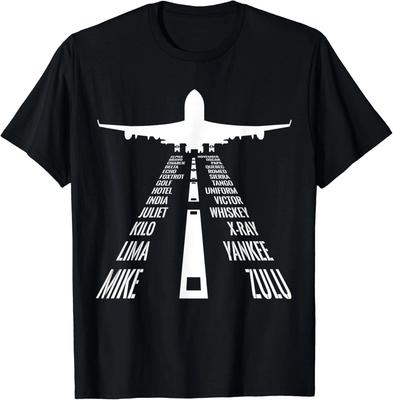 Phonetic Alphabet Airplane Runway ABC's Airline Pilot Gift Unisex T-Shirt