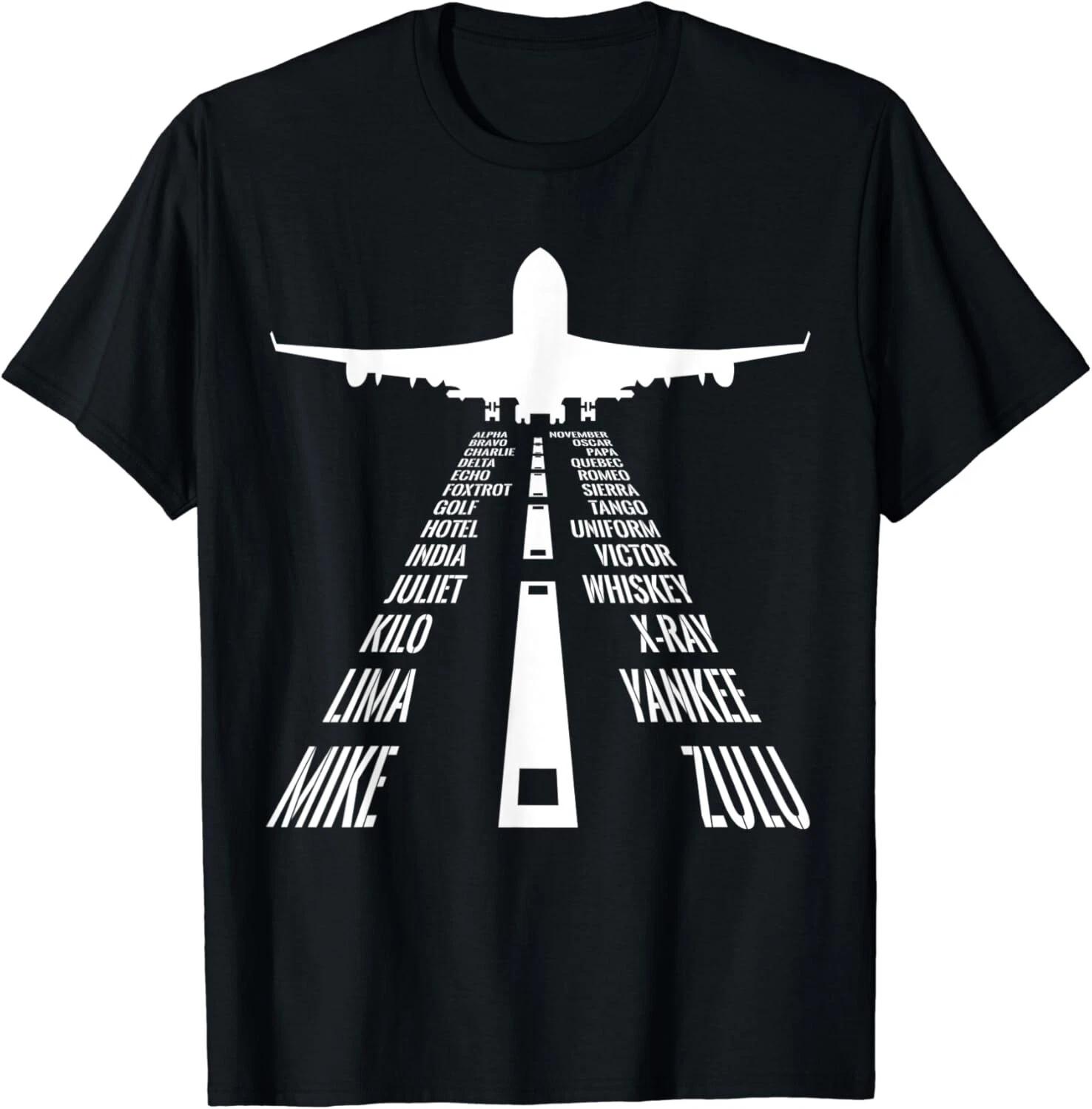 

Phonetic Alphabet Airplane Runway ABC s Airline Pilot Gift Unisex T-Shirt M