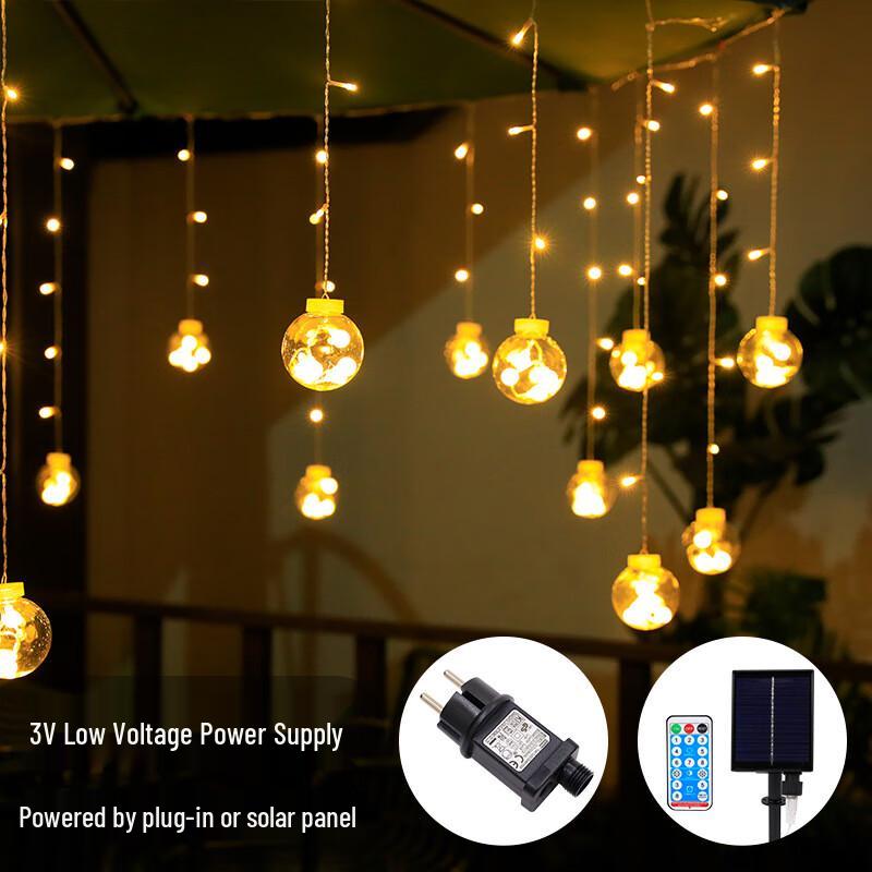 Solar & Plug-in Wishing Sphere LED String Lights
