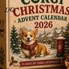 Collectible Dog Figurines Advent Calendar, 24-Day Christmas Countdown Acrylic Ornament Set with Calendar Mini Figures, Tree Hanging Decor, Gift