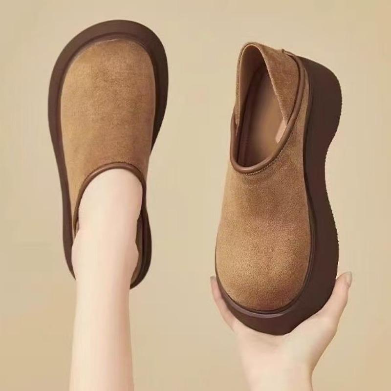 New Autumn Suede Muffin Women's Platform Single Shoes Increase Height and Match Fashion Women's Shoes
