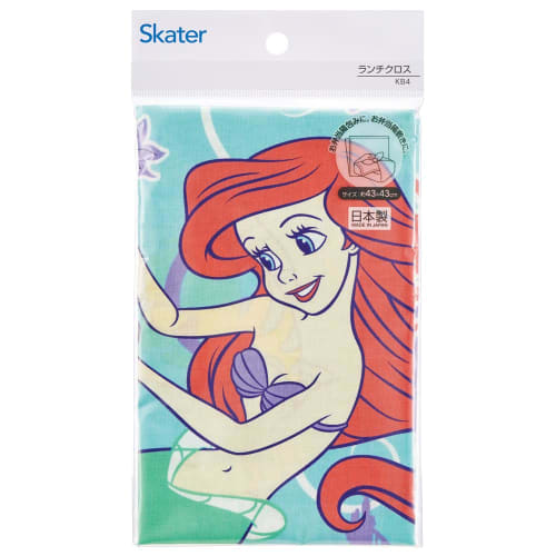 Skater Kids' Lunch Cloth, 43x43cm, Made In Japan, Disney Ariel, 24 KB4