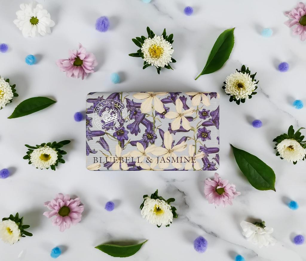 Sanwa Trading English Soap Company KEW GARDEN Luxury Shea Soaps Bluebell Jasmine &