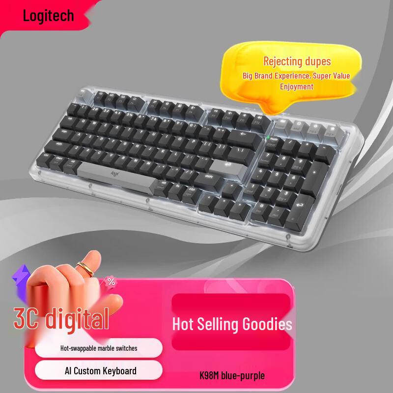 Logitech ALTO KEYS K98 Serie Ambra Tastiera Meccanica Wireless Personalizzata AI