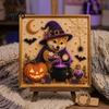 3D Imitation Pearl Painting Kit Halloween Faux Kit, Puppy Ghost Art Craft Kits for Families Groups Adults Beginners, Home Wall Decor, DIY Stress