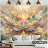 2D Crystal Lotus Tapestry Aesthetic Wall Hanging for Bedroom