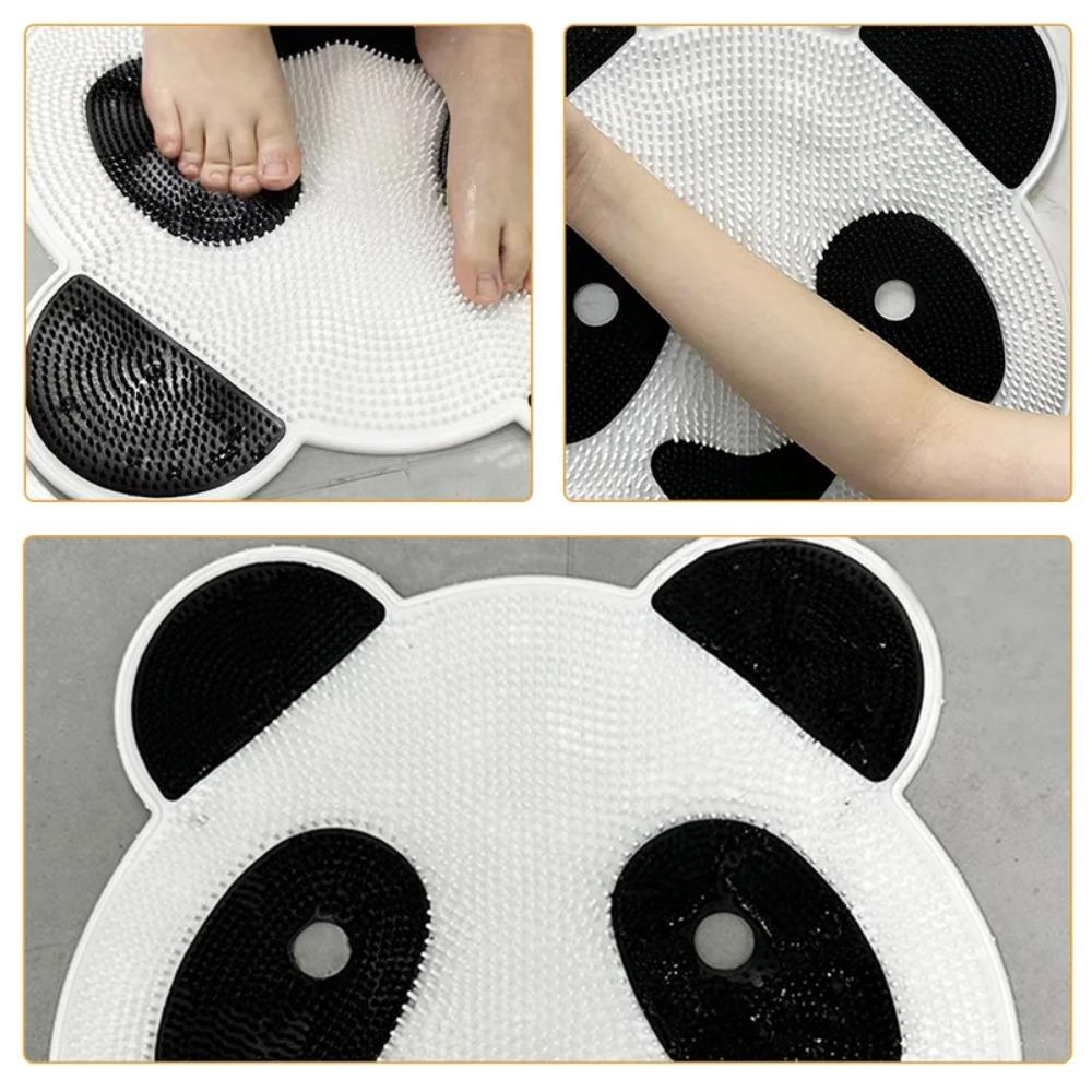 Alfombrilla de masaje con forma de panda de dibujos animados, almohadilla de suelo versátil, alfombrilla antideslizante para baño
