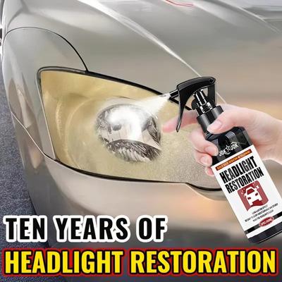100ML Keramik-Scheinwerfer-Restaurationsspray | Premium-Automobilwerkzeug - Entfernt Vergilbung und Oxidation, Stellt Klarheit wieder her, Lang anhaltend