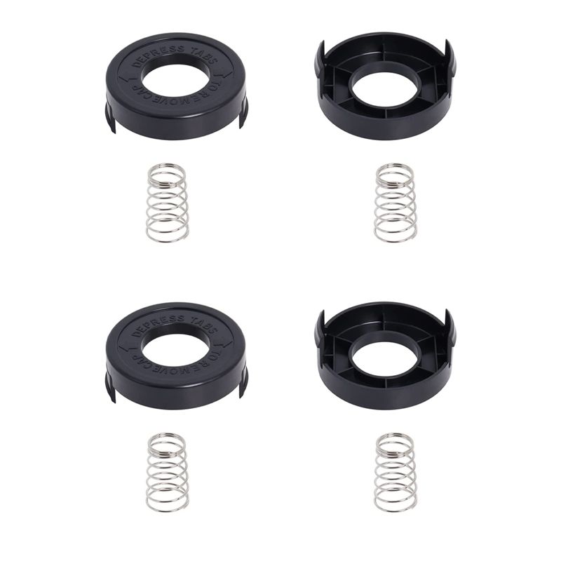 

ABJI-4PCS 682378-02 Spool Cover Cap With Spring Compatible With Black + Decker GLC12 GL250 GL310 GL360 Strimmer Replacement чорний