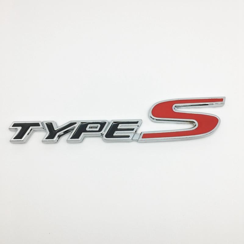 ANTINIYA 3D Metal TYPE S Logo Sticker Badge Car Side Rear Emblems For Honda Acura Accord Civic Spirior Odyssey Decor Sticker