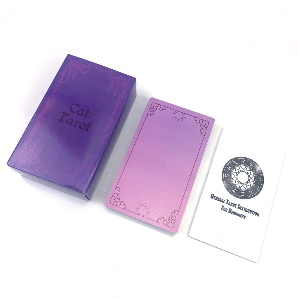 12*7cm Cat Tarot Decks with Paper Manual Board Games