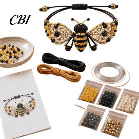 Jewelry Making Kit DIY Beaded Bracelet Kit, with Colorful Beading Set Beads And Animal Charms, Handmade Craft for Adults Tools