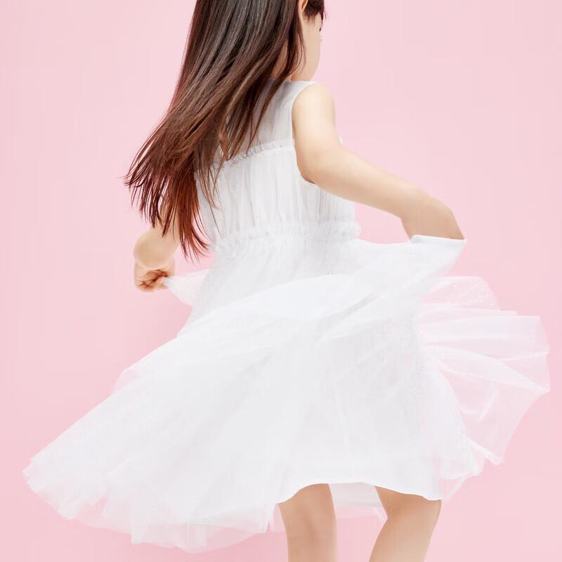Little MO&Co. Mädchen Sommer Ärmelloses Netz Prinzessinnenkleid