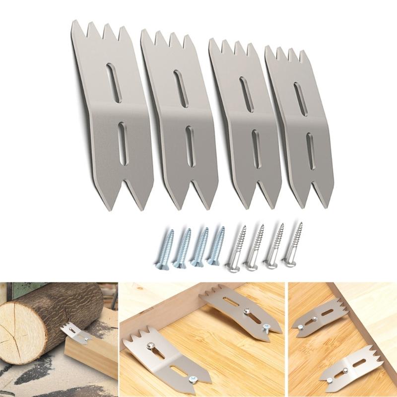 4Pieces Carpentry Clamp Set Durable Metal Construction Ensures Stability and Precision for All Skill Levels in Woodwork