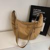 Women's Large Capacity Shoulder Bag Solid Color Crossbody Bag