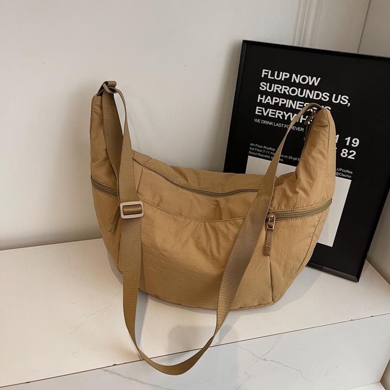 Women's Large Capacity Shoulder Bag Solid Color Crossbody Bag