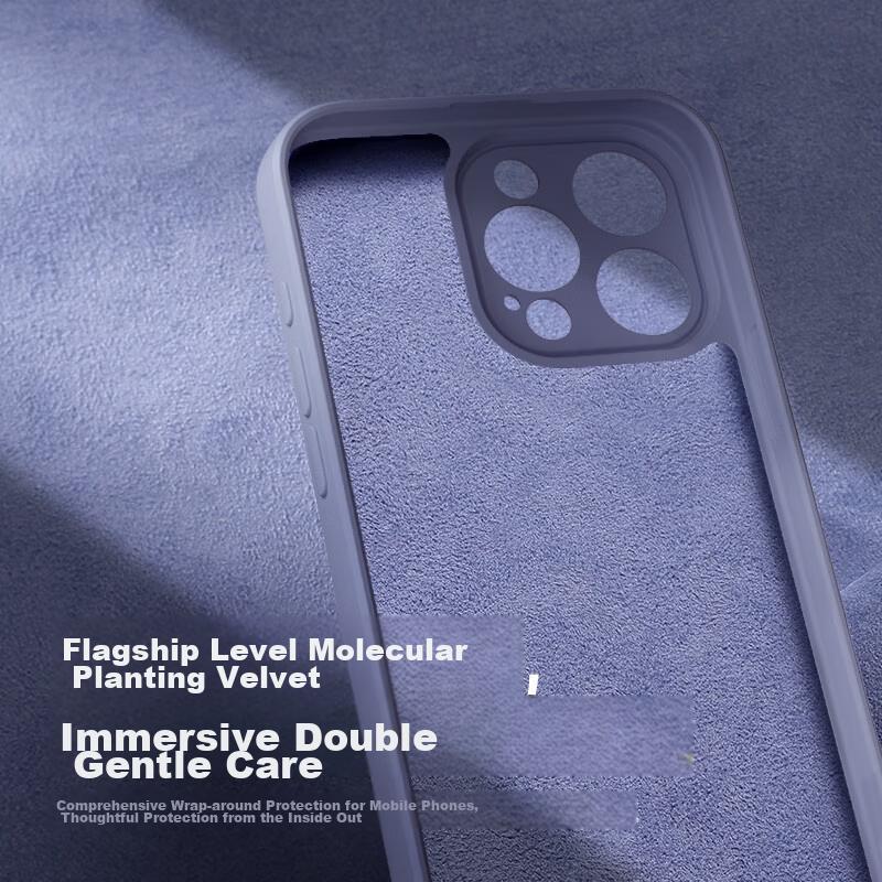 IPhone 14 Pro Case, Apple 14 Pro Protective Cover, Skin-Friendly Liquid Silicone Magnetic Full-Coverage Soft Case Protective Cover, Midnight Black