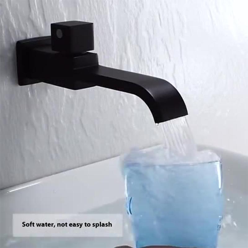 Bathroom Sink Faucet Wall Mounted Basin Tap Brass Single Cold Water Mop Faucet Basin Bathtubs Waterfall Spouts Sink Faucet
