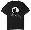 Man With Backpack Standing Rock Above Full Moon Best Gift Unisex T-Shirt Unisex T-Shirt