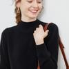 First-line Ready-to-wear% Wool Sweater Women's Semi-turtleneck Autumn and Winter Solid Color Loose Pullover Knitted Bottoming Sweater