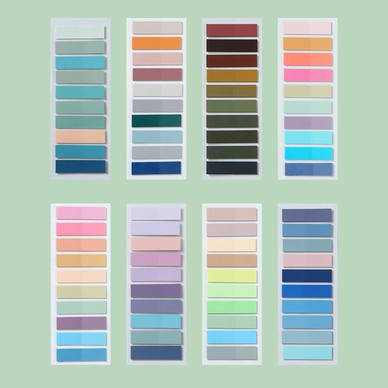Aesthetic Sticky Note Memos Pad Easy To Write Simple Page Markers Colorful Sticky Notes Colourful Index Tabs