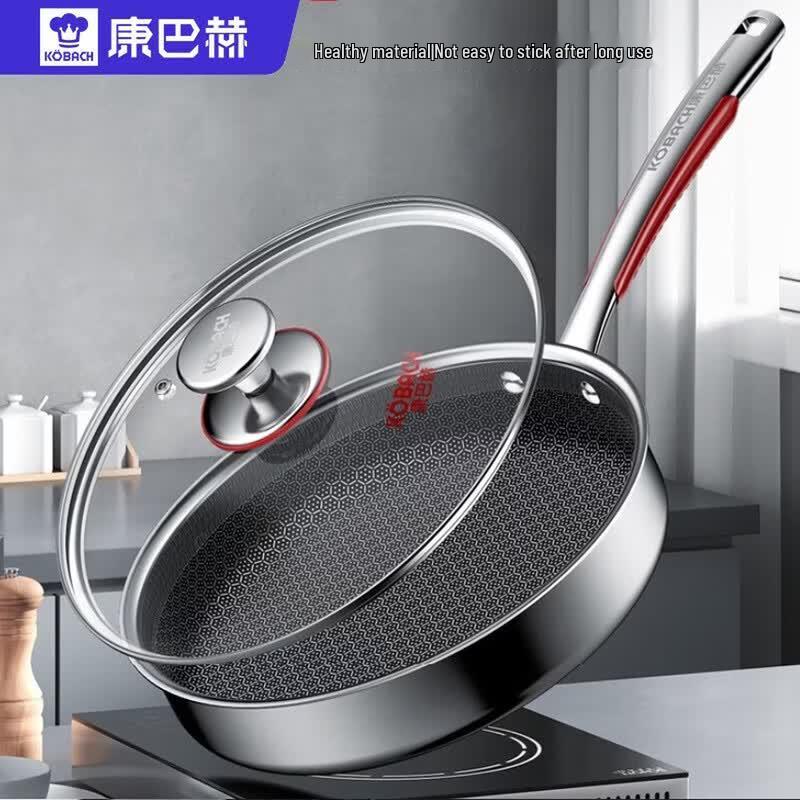 KOBACH 316L Stainless Steel Non-Stick Wok Frying Pan