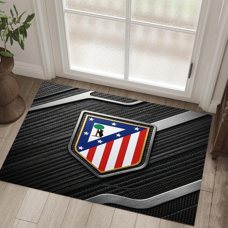 Design Atletico Madryt Kryształowy Aksamitny Dywan Przytulny Nie?Antypoślizgowy Dywan Wzorzysty Do Sypialni Salonu Przedpokoju