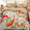 Cartoon Fish Toddler Bedding Set For Kids Microfiber Goldfish Duvet Cover Queen King Size 3D Print Comforter Cover Bedroom Decor