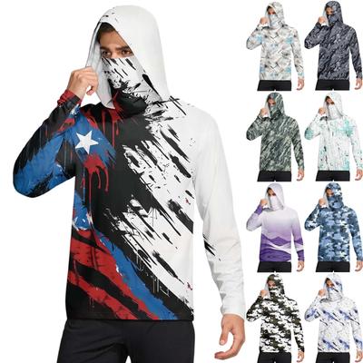Men's UPF50+ Sun-protective Shirt, Quick-drying Long-sleeved Shirt, Running Exercise Fishing Shirt