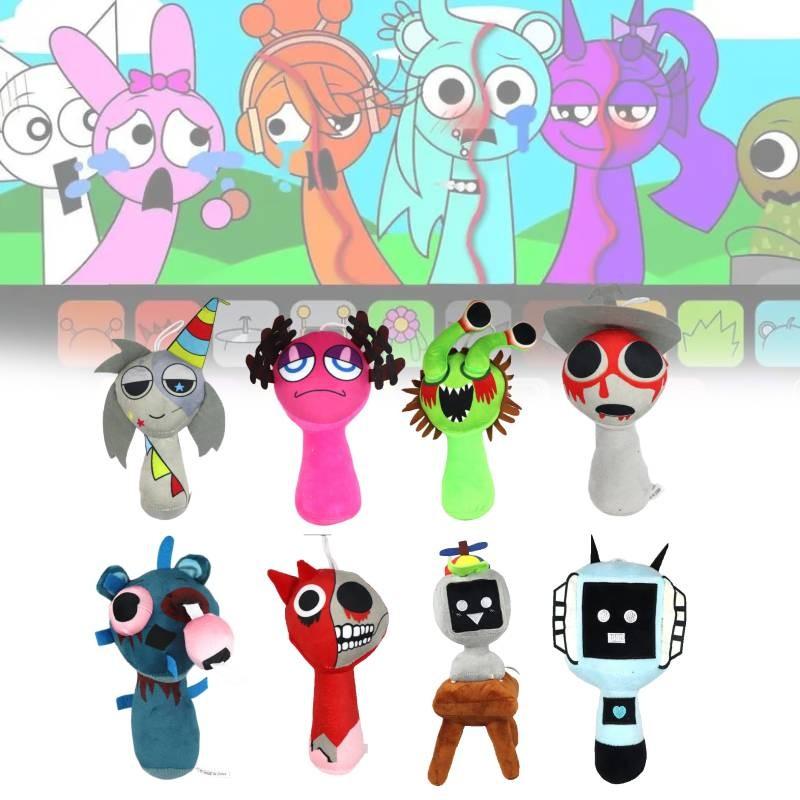 Toys Plush Sprunki Boys Children Festival Game Cartoon Funny Color Dolls Gifts