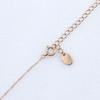 4℃ Heart Necklace K10 Pink Gold/diamond 1.5g Women Used