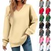 Women's Casual Fashion V-neck Long-sleeved Sweatshirt