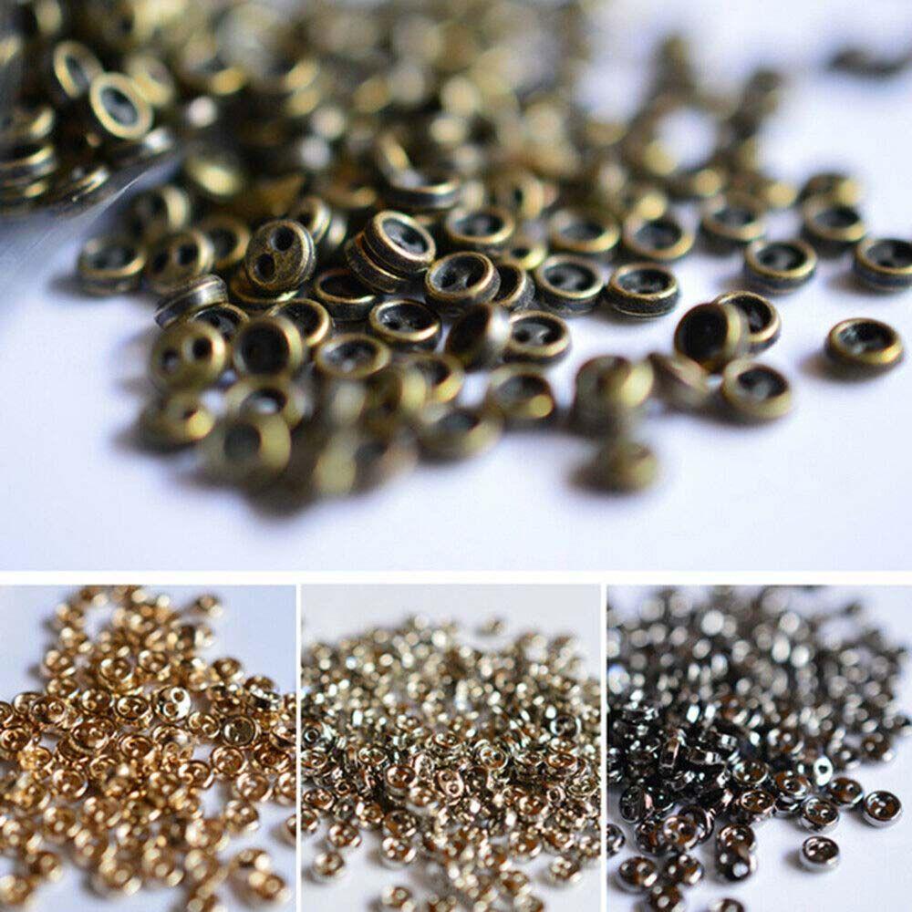 Mini DIY Metal Fabric Handmade Clothing Round Buttons Sewing Buttons Apparel Sewing Doll Button