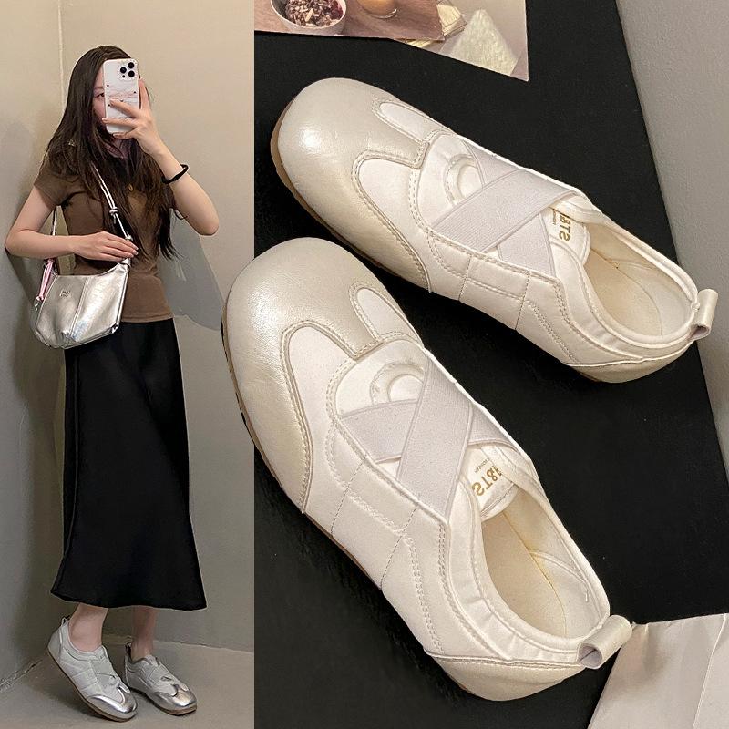 Nischen-Freizeitschuhe mit weicher Sohle für moralisches Training, Damen 2025 Herbst, neue Mode, vielseitig, bequem, leicht, mit Gummizug, Sportschuhe