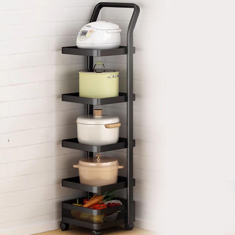 Yingbai Modern Black 2-Tier Kitchen Storage Rack