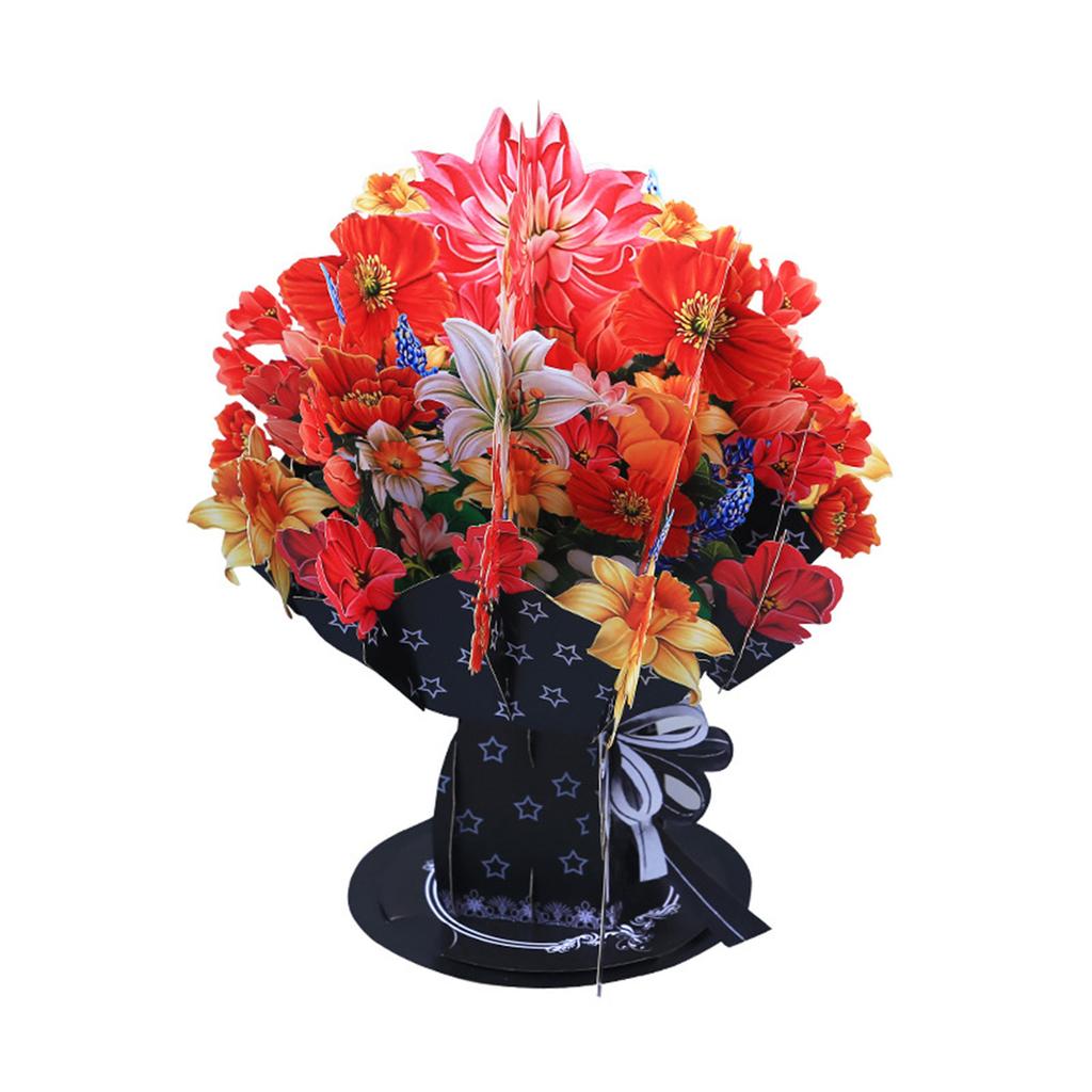 Felicitare 3D Flori Artificiale Buchet de flori Ornamente Rechizite pentru Ziua Mamei Ziua Zilei Ziua Zilei Cadou