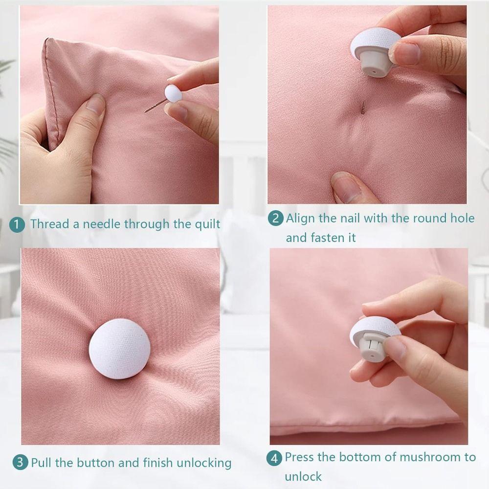 12Pcs Non-Slip Quilt Holder Fixators Safe Blanket Buckles  Keeps Comforter from Shifting