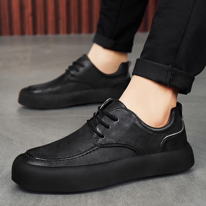 Genuine Leather Sneakers Men's Shoes Outdoor Casual Hiking Shoes Soft Soled Anti-skid Comfortable Shoes Men Zapatillas Hombre