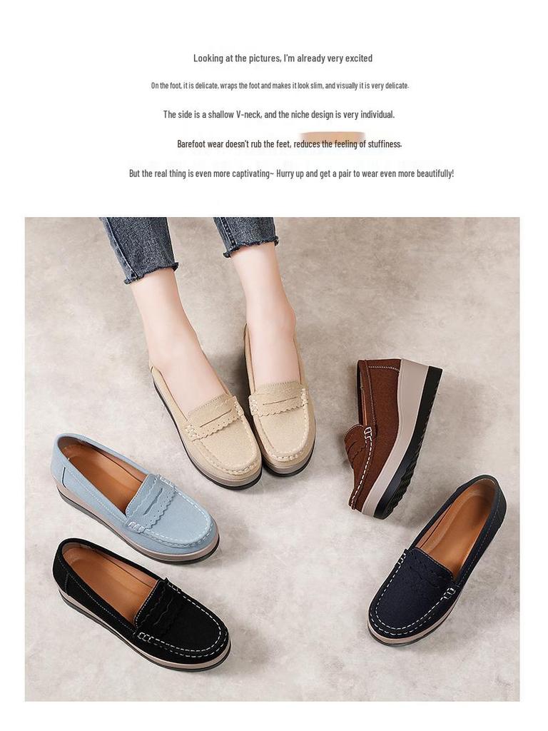 Korean Style Women's White Platform Sneakers - Spring/Autumn 2024 Collection