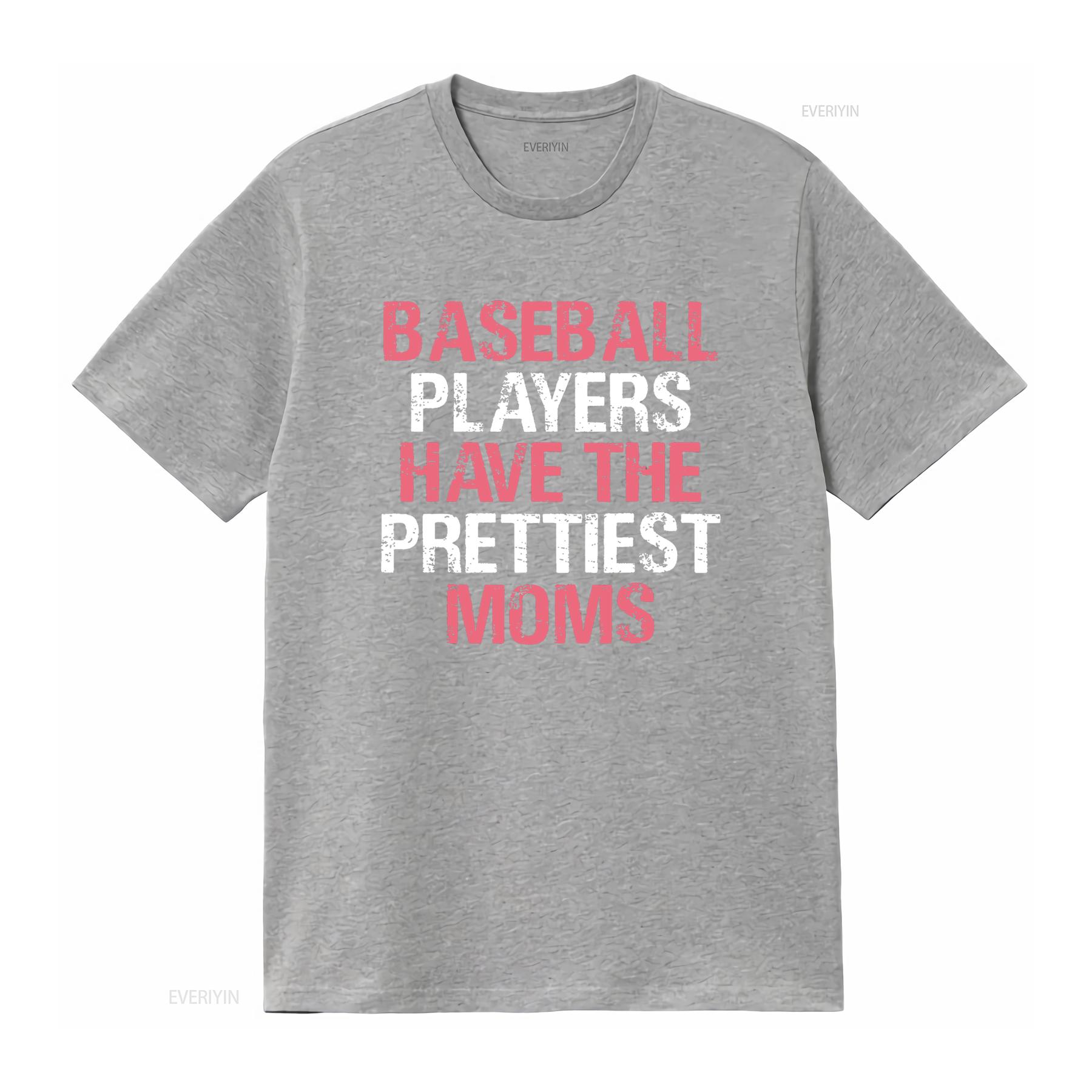 Baseball Players Have The Prettiest Moms T Shirt vintage Washed Casual Slightly Breathable Soft graphic Comfortable fashion S