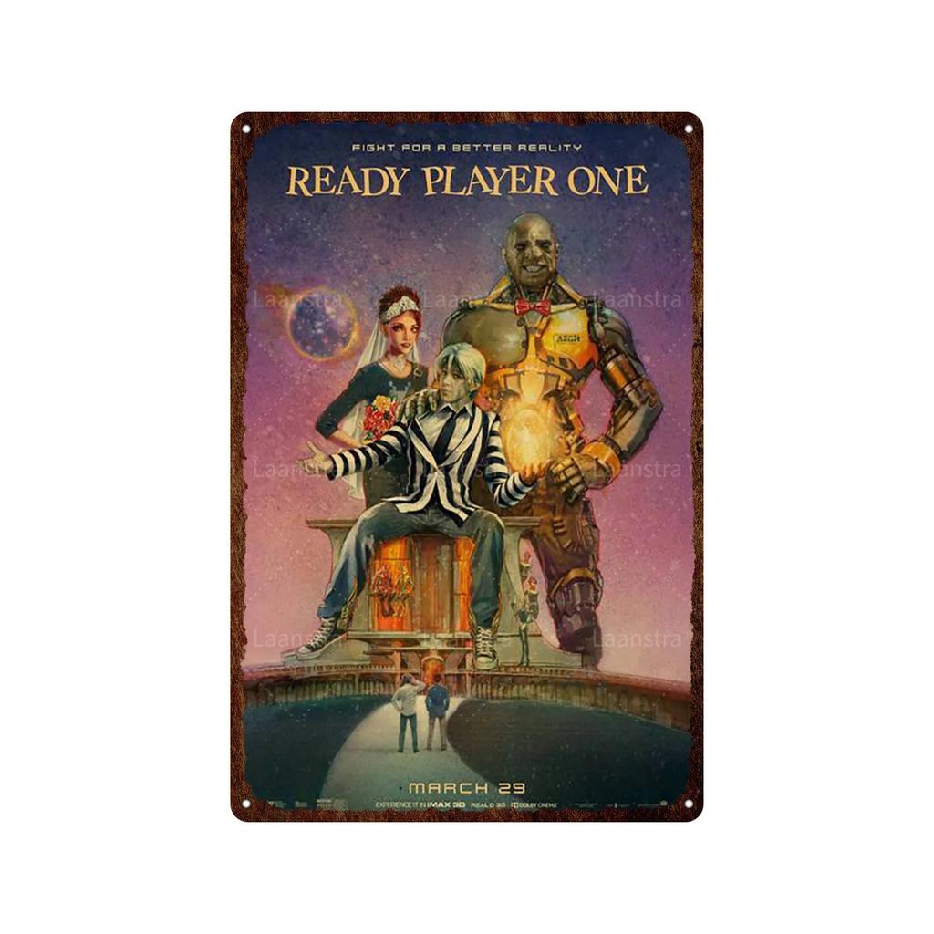 Ready Player One Retro Movie Tin Sign Poster Bar Home Decoration Metal Sign Plaque Decoration Wall Art Decor For Decorating