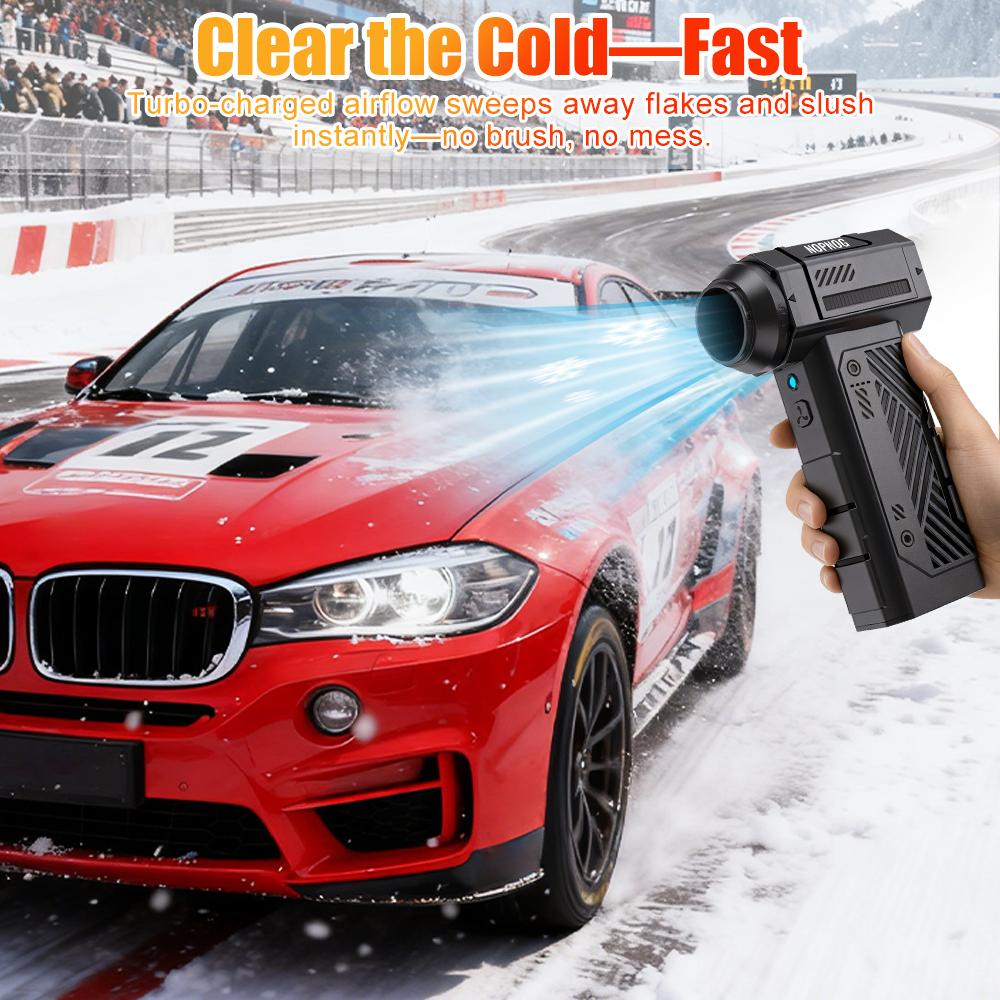Car Handheld Turbo Fan Auto Powerful Air Blower Cleaning Jet Blower Tool Portable High Speed Violent Fan Adjustable With Brush