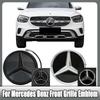 Für Mercedes Benz GLC X253 GLE W167 GLS X167 V W447 Glänzend Schwarz und Silber LED Spiegel Stil Frontgrill Stern Emblem Logo