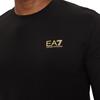 Emporio Armani EA7 Logo Pattern Slim Fit Crew Neck Long Sleeve T-Shirt Men Tops Black 8NPT28-PJVQZ-0208